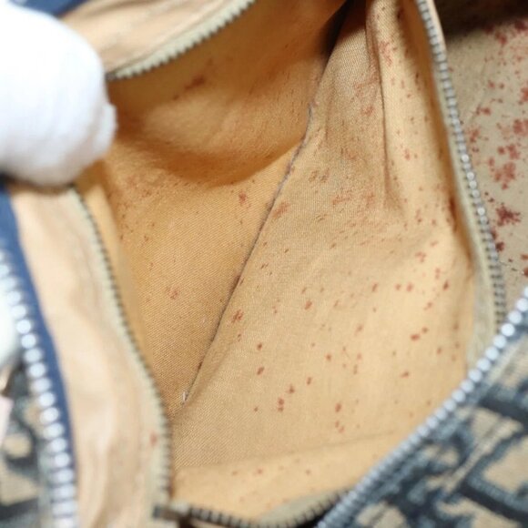 Christian Dior Trotter Canvas Hand Bag Navy Auth BA5304 - Picture 14 of 16